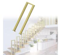 MACAGGTNTU U-Shaped Handrail 2ft 3ft U Shaped Stair Railing Non-Slip Grab Bar Safety Support Rod Banister Hand Rail for Indoor Stairs Outdoor Steps(Gold,100cm/3.3ft)