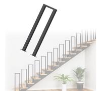 MACAGGTNTU U-Shaped Handrail 2ft 3ft U Shaped Stair Railing Non-Slip Grab Bar Safety Support Rod Banister Hand Rail for Indoor Stairs Outdoor Steps(Black,85cm/2.7ft)