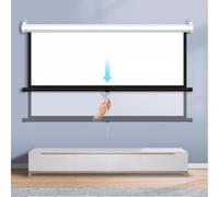 MACAGGTNTU Universal Projector Screen Manual Pull Down Projection Screen 60in 72in Retractable Movie Screens For Indoor Outdoor, Auto-Locking(4:3,72inch)