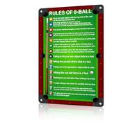 macago Metal Tin Sign Pool Table Room Wall Decor 8 Ball Rules Signs Pool Table Accessories Vintage Metal Sign Poster for Billiard Game Room Man Cave Bar Club Pub 8x12 inch