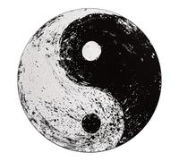 macago Vintage Taichi Decor Round Metal Sign Taichi Yin and Yang Wall Art Rustic Wreath Wall Decoration for Indoor Outdoor Home Porch Window Decor 8 Inch