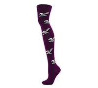 macahel Festive Over The Knee Bunny Embroidered Socks Size 4-8 (Bunny Purple)