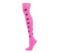 macahel Festive Over The Knee Ladybird Ladybug Pink Design Socks Size 4-8 (Ladybird Pink)