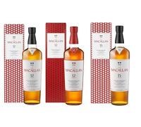 Macallan 12 Year Old & 15 Year Old Single Malt Scotch Whisky Set - Sherry Oak & Double Cask Collection - 700ml Bottles