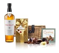 Macallan 12 Year Old Double Cask Single Malt Whisky and Chocolates Hamper | Scotch 70cl 40% abv