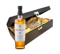 Macallan 12 YO Double Cask Whisky In Luxury Box With Crystal Glass Tumbler