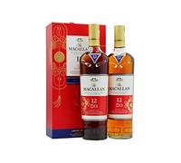 Macallan - Double Cask - Chinese Lunar Year Of The Rat 2020 (USA Edition) Twin Pack - 12 year old Whisky 75cl x 2 43% ABV