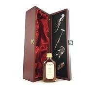 Macallan Glenlivet 17 Year Old Single Malt Scotch Whisky 1963 Distillery Bottling (Decanted Selection) 10cls in a silk lined wooden box with four wine accessories, 1 x 100ml