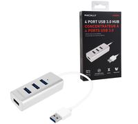 Macally 4-Port USB 3.0 Usb-Hub Aluminum Superspeed Adapter Distributor PC Mac