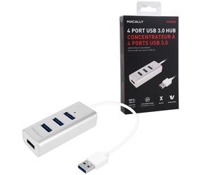 Macally 4-Port USB 3.0 Usb-Hub Aluminum Superspeed Adapter Distributor PC Mac