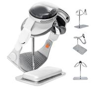 Macally Apple Vision Pro Stand with Battery Holder - Premium Full Zinc Alloy, 2.31lb Heavy Base for Stability, Minimalist Display Cradle with Lens Protection - Apple Vision Pro Accessories