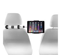 Macally Car Headrest Mount Holder for Apple iPad Pro/Air/Mini, Tablets, Nintendo Switch, iPhone, & Smartphones 4.5" to 10" Wide with Dual Adjustable Positions and 360° Rotation (HRMOUNTPRO),Silver