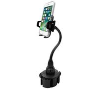 Macally Car Mount - Flexible 8" Gooseneck Cell Phone Holder for Cup Holders - Universal Fit with/without Case - 360 Adjustable