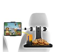 Macally Car Tablet Holder with Table Tray - iPad Holder for Backseat Entertainment - 4.5-10" Wide - 360° Rotatable - Foldable Car Table with Cup Holder