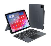 Macally iPad Air 11 Inch Case with Keyboard (M2, 2024) | iPad 11 Pro Case with Keyboard (2022/2021/2020/2018) - Detachable Backlit Keyboard with Large Trackpad, Multi-View Stand, Apple Pencil Holder