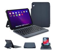 Macally Keyboard Case for iPad mini 7 (A17 Pro, 2024) and 6 (2021) 8.3-inch - Lightweight iPad mini Keyboard with Magnetic Cover with Landscape/Portrait Viewing, Full Size Keys, iPadOS Shortcuts