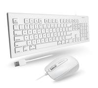 Macally MKEYECOMBO USB Keyboard and Optical Mouse for Mac and PC - White