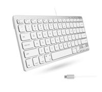 Macally UCSLIMKEYCA, compact USB-C Keyboard for Mac, US QWERTY Key Cap Layout