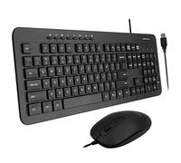 Macally USB Wired Keyboard and Mouse Combo Bundle for PC, Desktop Computer, Laptop, Notebook, ChromeBook - Ultra Slim Keyboard Mouse Combo Set, Compatible with Windows 10/8/7/Vista/XP, etc.