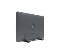 Macally VCSTAND Space Saving and Stylish Steel Stand for MacBook, MacBook Air, MacBook Pro and any Laptop between .63” and 1.19”/1.6 cm to 3 cm - Space gray