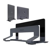 Macally Vertical Laptop Stand for Desk - Adjustable Desk Laptop Holder for Universal Compatibility - Saves Space & Improves Airflow - Use as MacBook Stand Vertical Dock (Pro/Air) - Weighted Frame