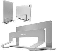 Macally Vertical Laptop Stand for Desk, Laptop Holder Vertical, MacBook Stand (Pro/Air), Save Space and Improve Air Flow with Closed, Adjustable