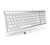 Macally Wired Keyboard for Mac, Compatible Apple Keyboard with Numeric Keypad - Slim, Space-Saving Design for, MacBook Pro/Air Laptop, iMac Replacement