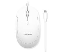 Macally Wired USB C Mouse for Mac and PC - Slim, Quiet, and Reliable - Type C Mouse for MacBook Pro/Air, iMac, Apple iPad, Laptop, Computer Desktop with 3 Button, Scroll Wheel, USBC, and 4 DPI Mode