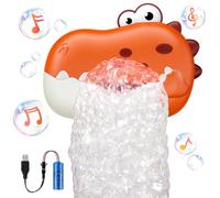MACALOCA Dinosaur Bath Toys,Baby Bath Toys for the Baby Bathtub,Toddler Automatic Bubble Machine Birthday for 1 2 3 4 5 Years Old Boys Girls (Red)
