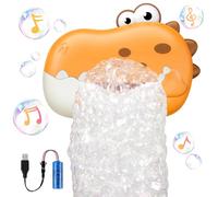 MACALOCA Dinosaur Bath Toys,Baby Bath Toys for the Baby Bathtub,Toddler Automatic Musical Bubble Machine Birthday for 1 2 3 4 5 Years Old Boys Girls (Yellow)