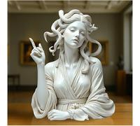 Macamolly Room Decor Medusa Attitude Middle Finger Sculpture The Original Talk to the Hand Icon A Gr oddess a middle finger An unusual home decoration - Medusa 4