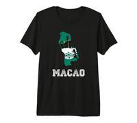 Macao Vintage Country Flag Map Design Premium T-Shirt
