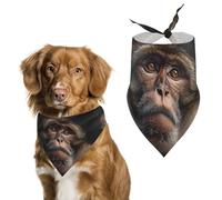 Macaque Monkeys Dog Bandana Pet Scarf for Small Medium Large Dogs Triangle Bibs Photo Prop Gift