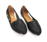 Macarena Collection Sandals women Huarache Sandal Colorful Leather Mexican Style 2167, Black, 7 UK