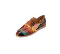Macarena Collection Sandals women Huarache Sandal Colorful Leather Mexican Style Color Multicolored 832, Multicolored, 4 UK