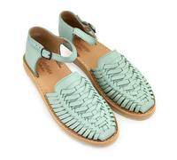 Macarena Collection Womens Shoes Leather Sandals Ankle for Women | Huarache Handmade Mexican Sandals Women | Comfortable & Stylish Womens Sandals 3050 Ankle Strap, Mint, 7 UK