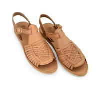 Macarena Collection Womens Shoes Leather Sandals for Women | Huarache Handmade Mexican Sandals Women | Comfortable & Stylish Womens Sandals 3044, Tan, 7 UK