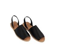 Macarena Collection Womens Shoes Leather Sandals for Women | Huarache Handmade Mexican Sandals Women | Comfortable & Stylish Womens Sandals 4155, Black, 2 UK