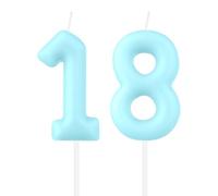 Macaron 18th Birthday Number Candles, Macaron Blue Number 18 Candle for Cake,Blue 18th Birthday Candles, Macaron Cake Candles Cake Toppers for Girl Boy Men Women Birthday Decorations Party Supplies