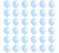 Macaron Baby Blue Balloons 5 Inch, 36p Mini Pastel Light Blue Latex Balloon for Birthday Party, Boy Baby Shower, Baptism, Gender Reveal, Wedding Decorations