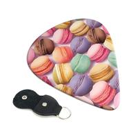 Macaron Biscuit Flavored Pastries Guitar Plectrums, 6 Guitar Plectrums, Double Sided Printing, For Acoustic Guitar, Bass, Ukulele, Electric Guitar (0.46 Mm 0.71 Mm 0.96 Mm)