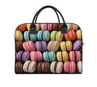Macaron Biscuit Flavored Pastries Laptop Tote Bag Casual Travel Handbag Multi Pocket Shoulder Bags for Work Travel