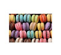 Macaron Biscuit Flavored Pastries Place Mat for Kitchen, Non-Slip Placemats for Restaurant, Heat Resistant Table Mats 30x45cm for Home, Washable Flax Place Mat for Hotel, Party, Wedding