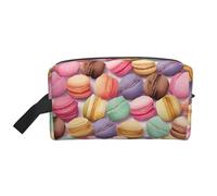 Macaron Biscuit Flavored Pastries Portable Large-Capacity Travel Toiletry Bag (Print Models) Waterproof Makeup Storage Bag for Men and Women for Business Trips, Fitness, Bathroom, Daily Storage