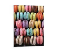 Macaron Biscuit Flavored Pastries Wall Art for Home Decor, Personalized Canvas Artwork for Office, Lightweight Pictures for Hanging Wall, Modern Prints for Bathroom, Bedroom, Living Room 16x20inch(41x