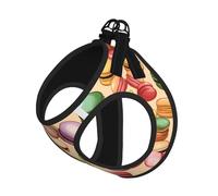 Macaron Biscuit Flavored Print Dog Harness Adjustable Walk Puppy Harnesses Leash Clips Pet Harnesses Training Pet Vest