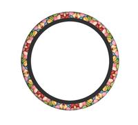 Macaron Biscuit Flavored Print Fashionable Steering Wheel Cover Cars Trucks Non-Slip Comfort Driving Year-Round