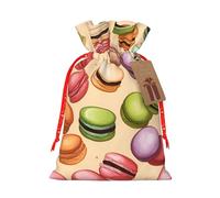 Macaron Biscuit Flavored Print Gift Versatile Bags Reusable Drawstring Festive Pouches For Party Favors Season