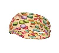 Macaron Biscuit Flavored Print Sweatbands Sports Headband for Men Women,Athletic Sweatband for Tennis,Basketball,Running,Gym