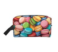 Macaron Biscuit Flavored Print Travel Organizer Toiletry Bag Cosmetic Bags Wash Bag for Men Women,for Travel Gym Daily